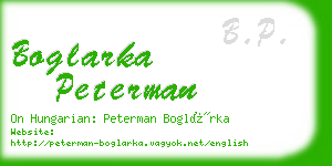 boglarka peterman business card